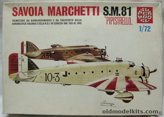 Supermodel 1/72 Savoia SM 81 Pipistrello SM-81, 10-008 plastic model kit